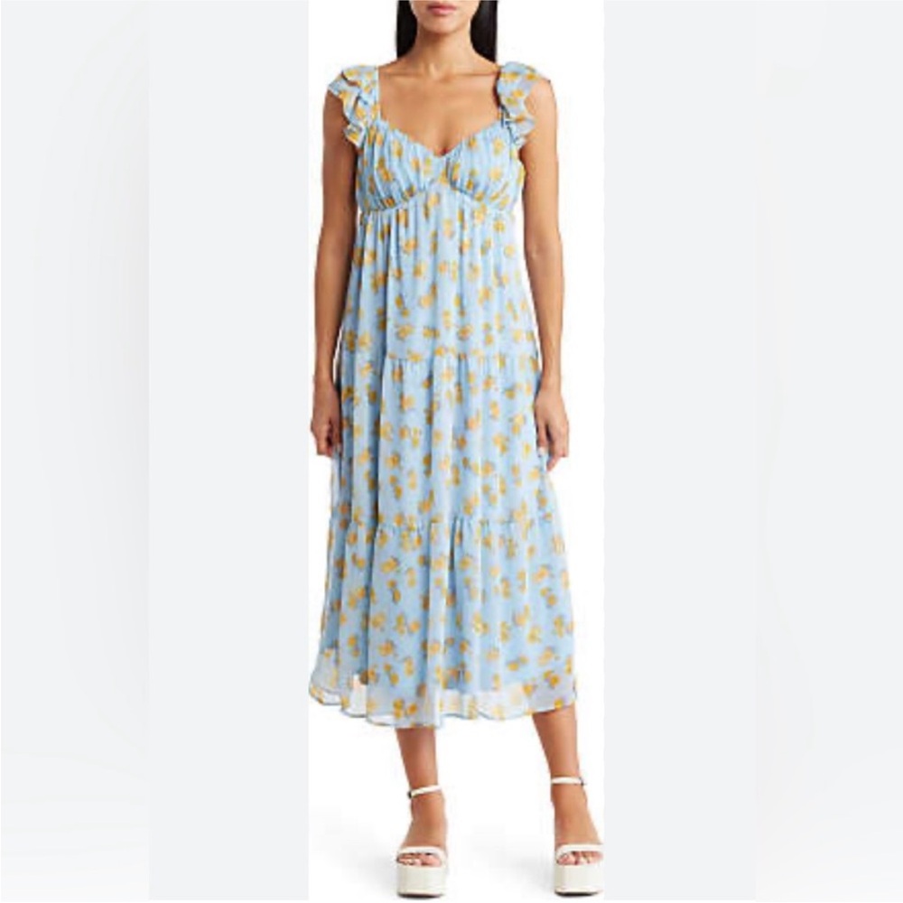 Blue and yellow dress